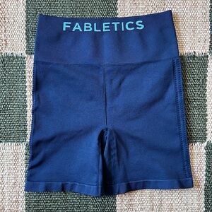 Fabletics Blue High-Rise Biker Shorts 6” Size Small (S)